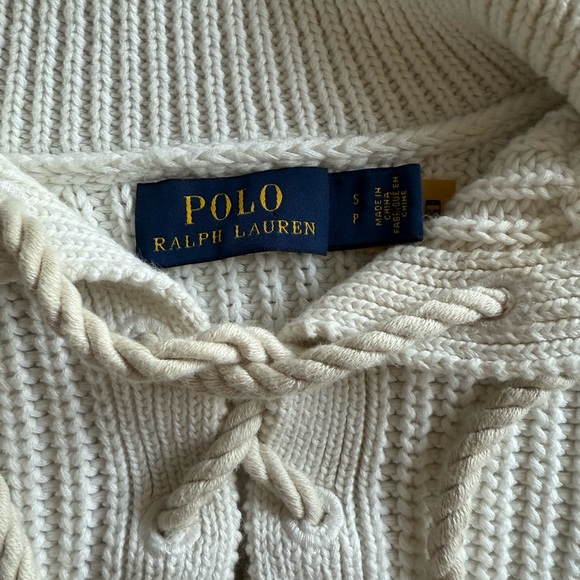 Ralph Lauren Polo White and Blue Crewneck Sweater 100% cotton - Picture 3 of 13